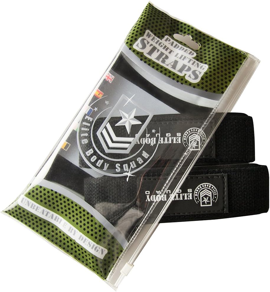 Weight Lifting Straps - Top Quality Lifting Straps With Neoprene Padding For Wrist Support - Heavy Duty Double Stitched 100% Cotton Gym Straps + Extra Long - Use For Bodybuilding, Gym, Weight Training & Weight Lifting