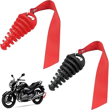 2 Pcs Universal Exhaust Silencer Bungs & Wash Plugs - Motorcycle, Dirt Bike, ATV/Quad Rubber Muffler Tail Pipe Protector | Prevents Water Ingress During Cleaning for 2 & 4 Stroke Engines