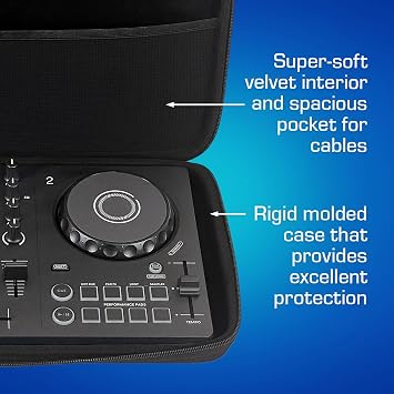 ANALOG CASES AlphaTheta DDJ-FLX2 Case - Custom-Fitted PULSE Hard Case | Durable Molded EVA Hard Case, Excellent Protection, Compact Design & Precise Custom Fit, Comfortable Handle, Smooth Zipper
