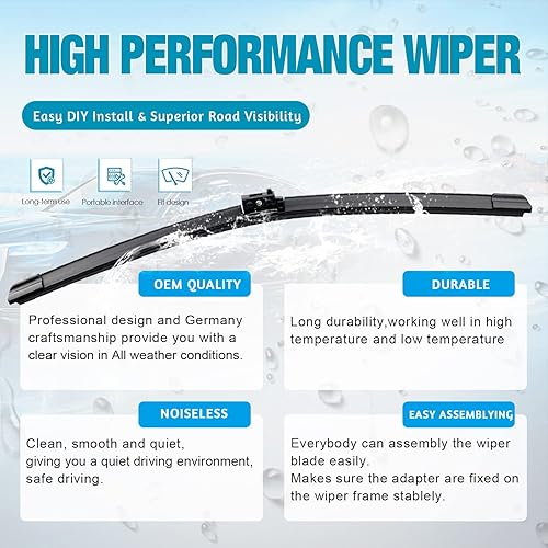 Miniatura 3 de Juego de 3 limpiaparabrisas de repuesto de equipo original de fábrica de 24 pulgadas, 19 pulgadas, 12 pulgadas (juego de 3)