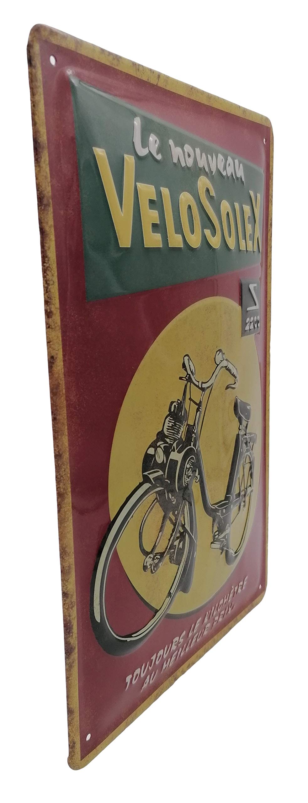 plaque métal publicitaire plate 15 x 21cm : Cycles et Motocycles TE