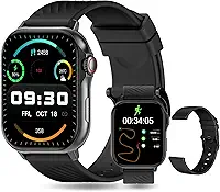 PEJE Smartwatch GPS G08,Tela AMOLED de 2.13", Relogio Smartwatch Feminino e Masculino,100 Esportes,1ATM à rova d'água, Chamada Bluetooth, Compatível com Android iOS (Preto)