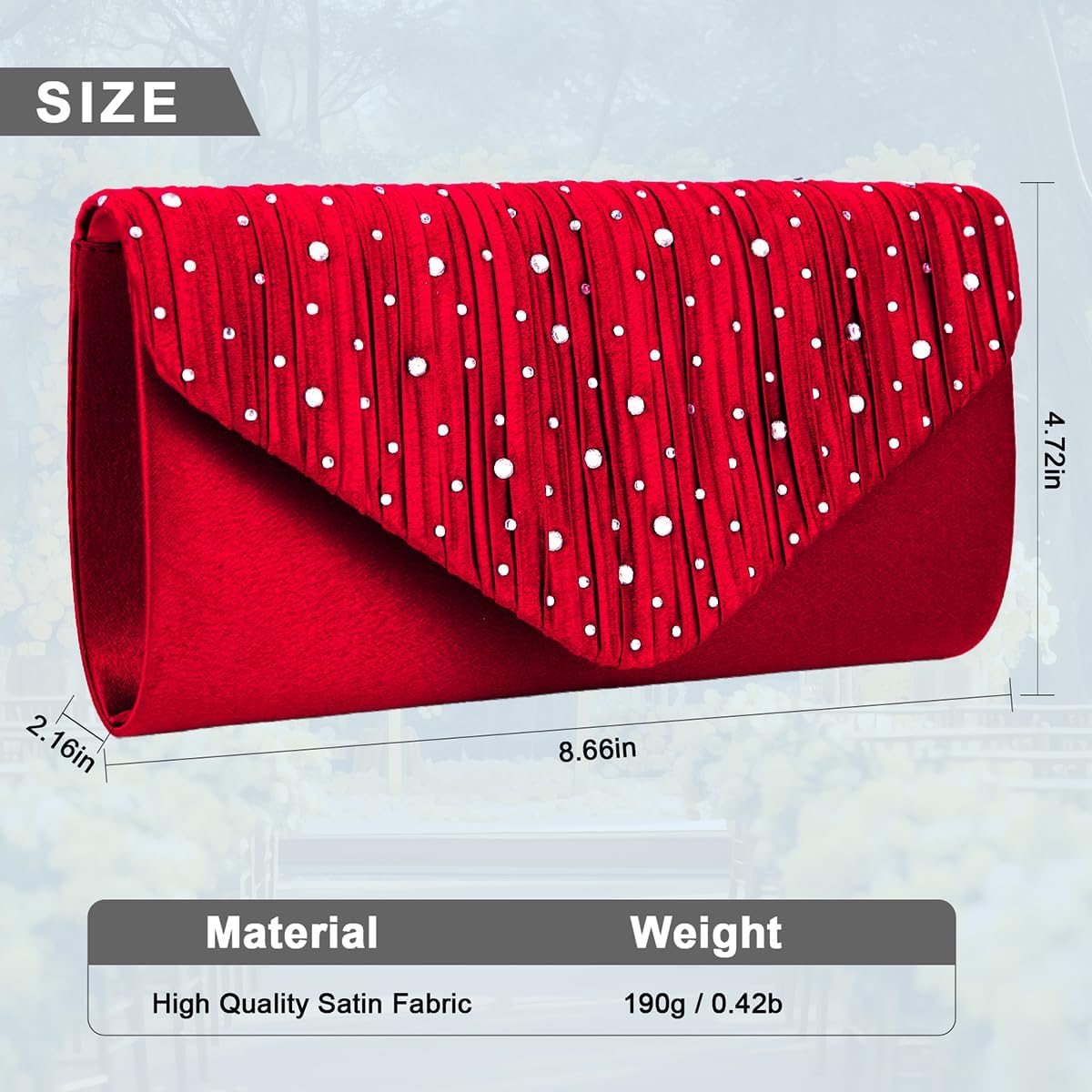 BBjinronjy Clutch Purses for Women Evening Bag Formal Rhinestone Handbags for Wedding Party Cocktail Prom Dinner - Image 7