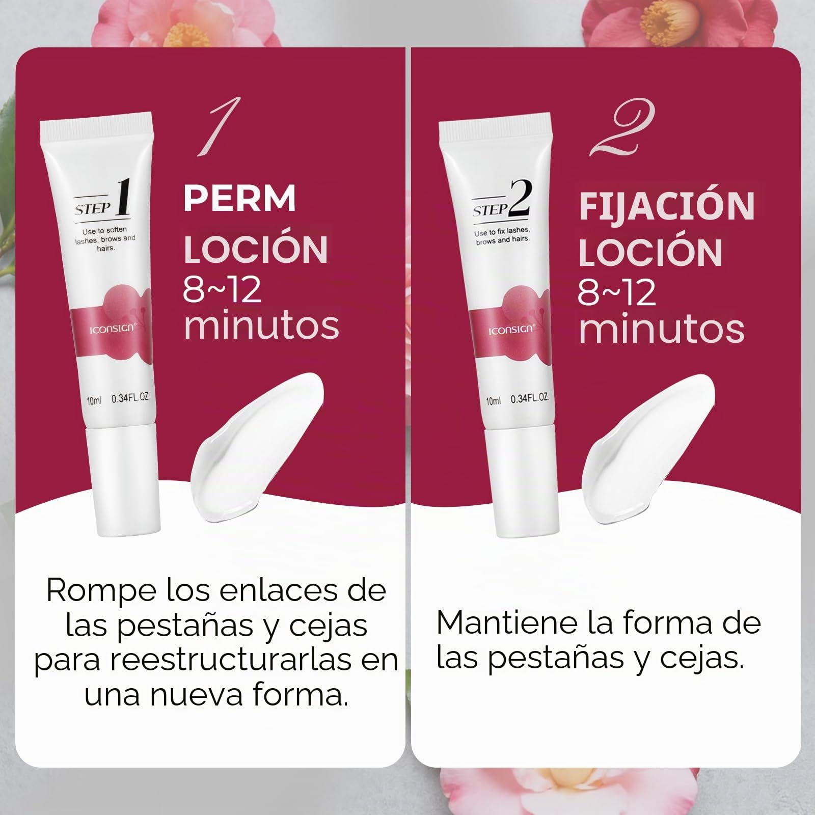 ICONSIGN Kit de lifting de cejas 2 en 1 con fórmula de extracto de plantas – Bálsamo profesional de permanente y peinado, duración de 8 a 10 semanas
