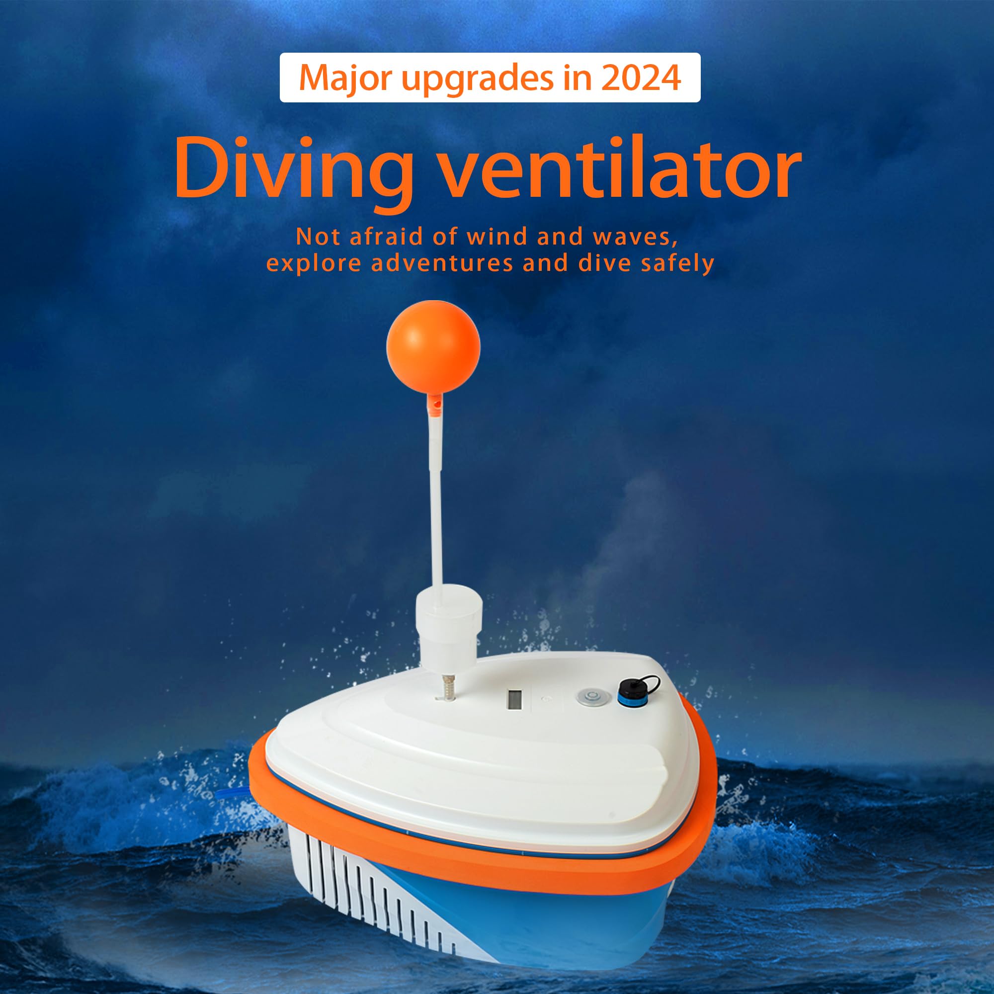 TUXING Diving Hookah System Underwater Diving Ventilator Waterproof Portable Scuba Gear 7-10H/50-60 Feet Powerful Motor Air Compressor Tankless for Spearfishing Underwater Exploration