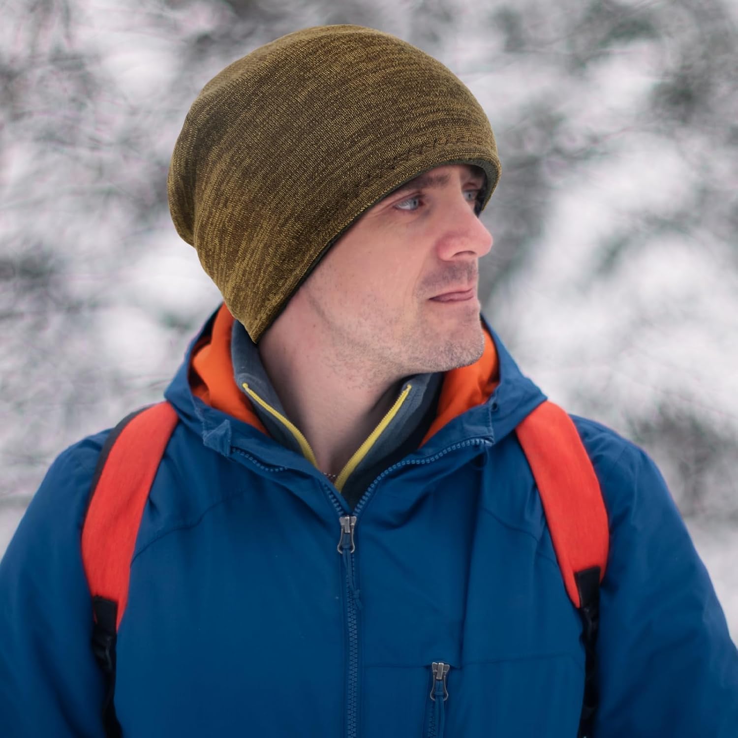 3 Pack Reversible Winter Fleece Lined Beanie Hats for Men Women Warm Windproof Cotton Stretchy Knitted Skull Caps - Image 6