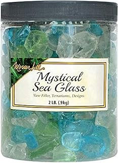 احجار ديكور زجاجية من موسير لي 0.9 كج - متعدد الالوان زجاج حجر