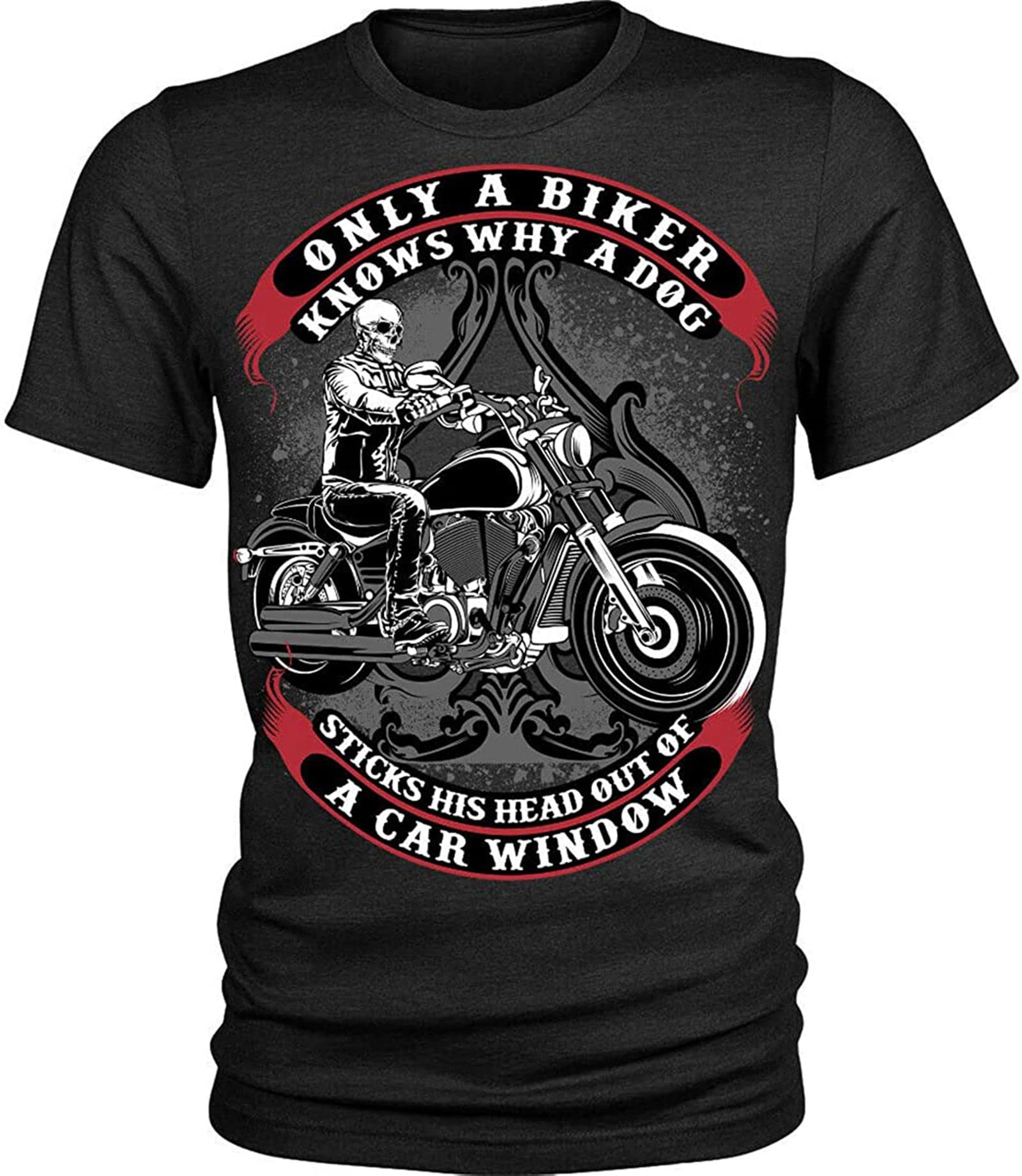 JINQINOnly A Biker T-Shirt Funny Motorcycle Rider Motorbike Mens