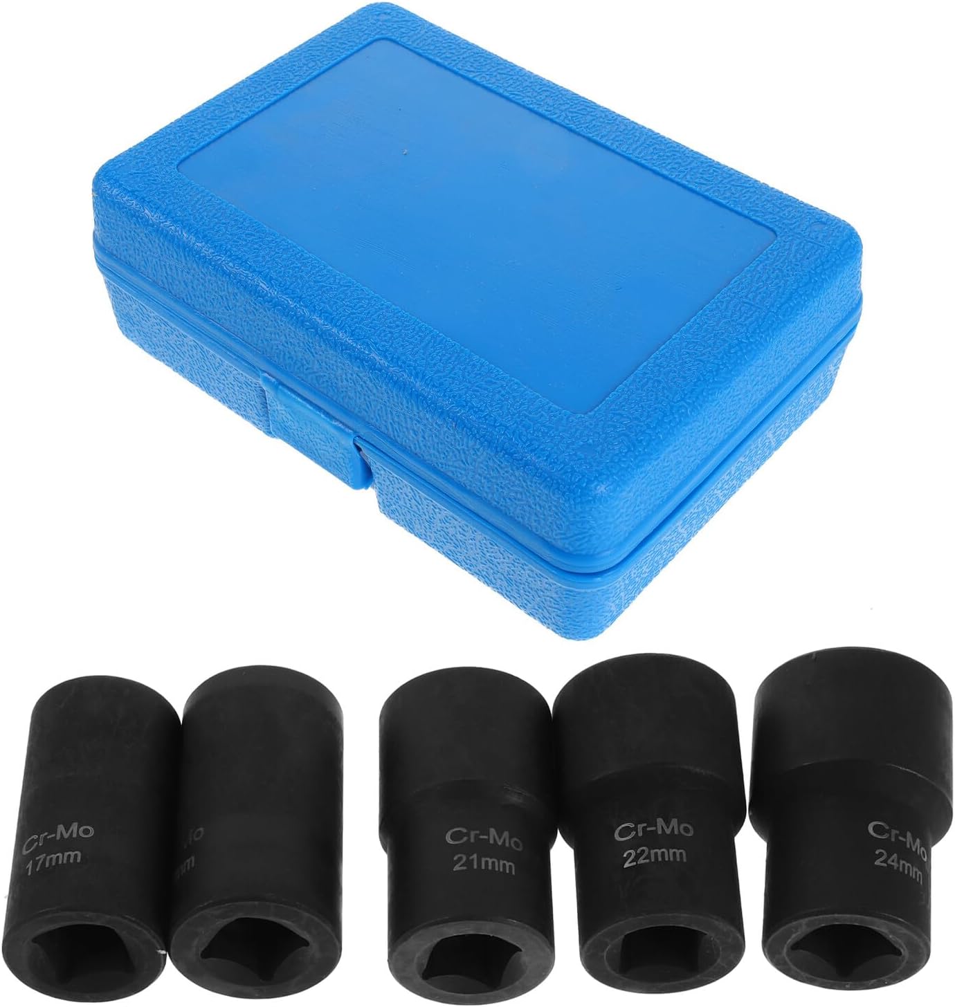 Zerodeko 6pcs Reverse Thread Lug Nut Extractor Set – Damaged Bolt Remover with Anti-slip Sockets for Automotive Repair and Tire Shop Use