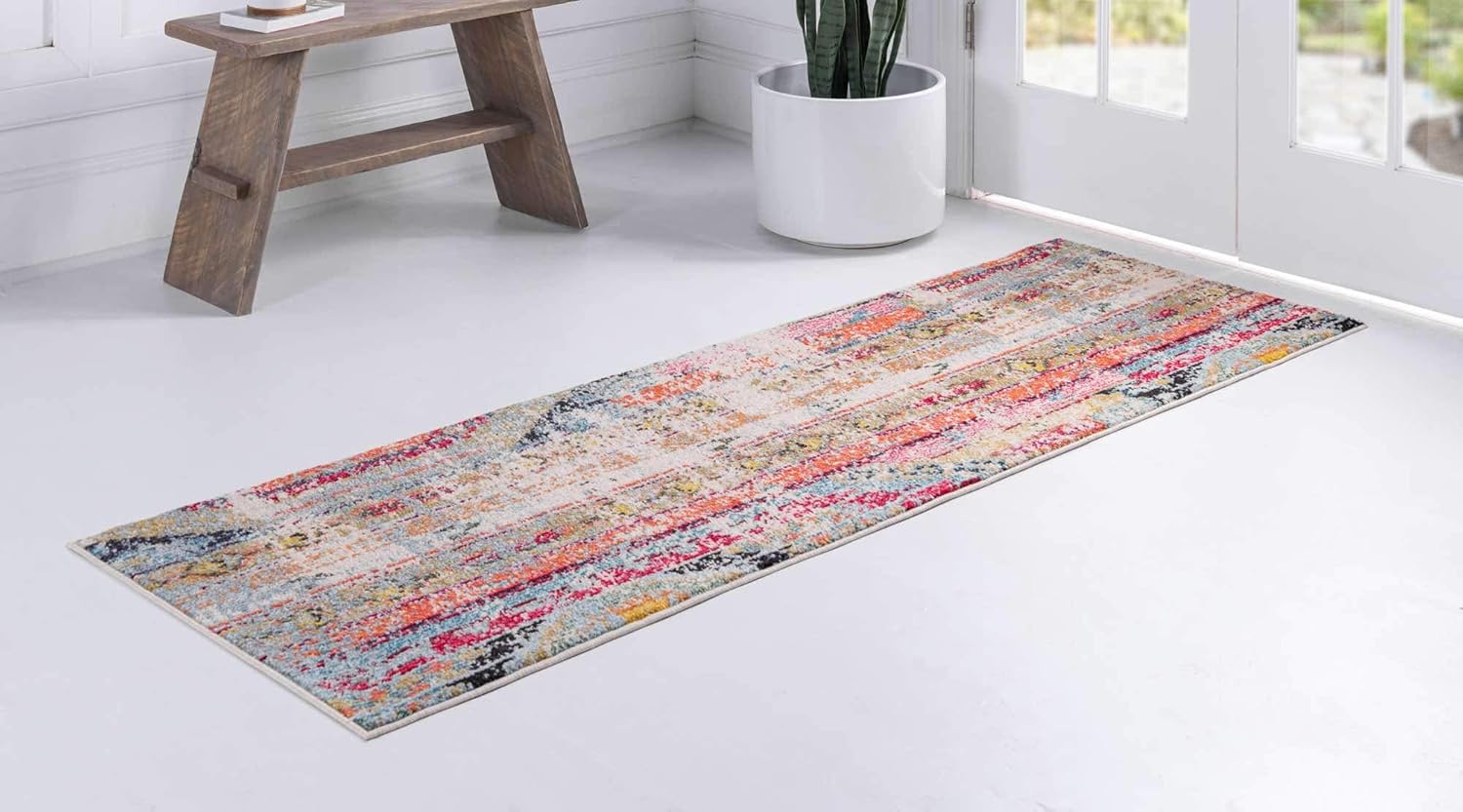 Unique Loom Sedona Collection Area Rug - Yosemite (2' 2" x 6' 9" Runner, Multi/ Blue)