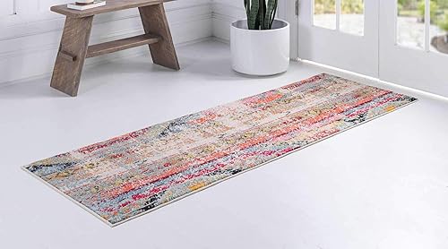 Miniatura 2 de Unique Loom Colección Monterey Tapete bohemio tribal de época con colores brillantes, Polipropileno, Multicolor