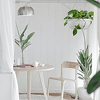 Vista 3 de 6 macetas colgantes de 12.59 pulgadas para plantas de exterior e interior, macetas con ganchos de bandeja de orificio de drenaje, cestas de plástico