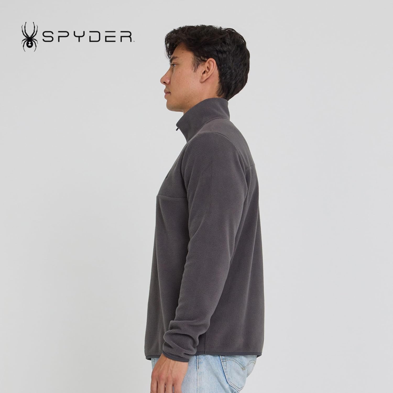 Spyder Fleece Quarter Zip Pullover Men – Polar Fleece Lightweight Athletic Sweater, Warm 1/4 Zipper Jacket, Mock Neck - Image 6