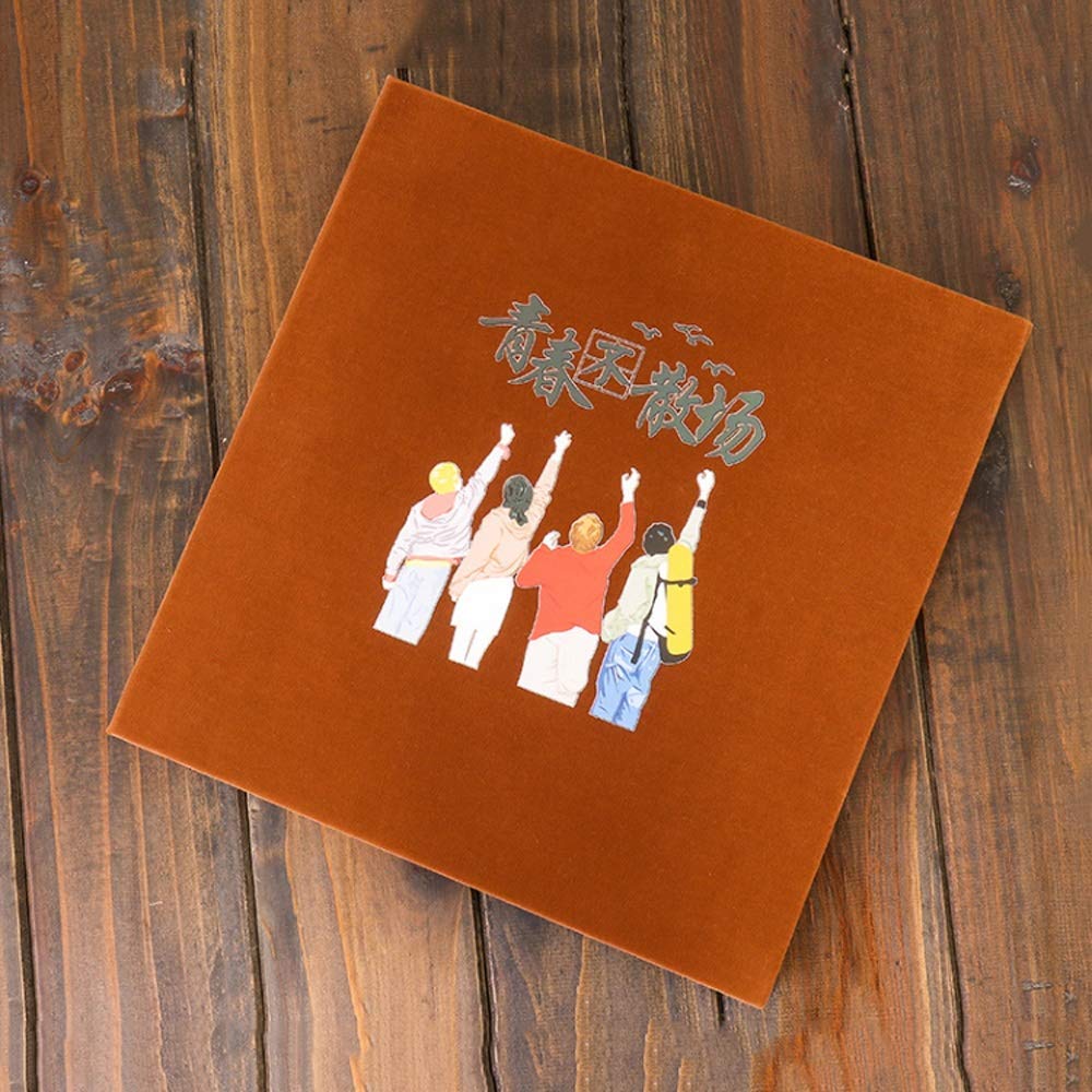 Zamszowa okładka scrapbooking DIY album fotograficzny karty dekoracja urocza ramka do przechowywania zdjęć 40 boczny album pamięci kreatywne artykuły piśmiennicze nastrój książka samoprzylepna albumy fotograficzne książka z pamięcią