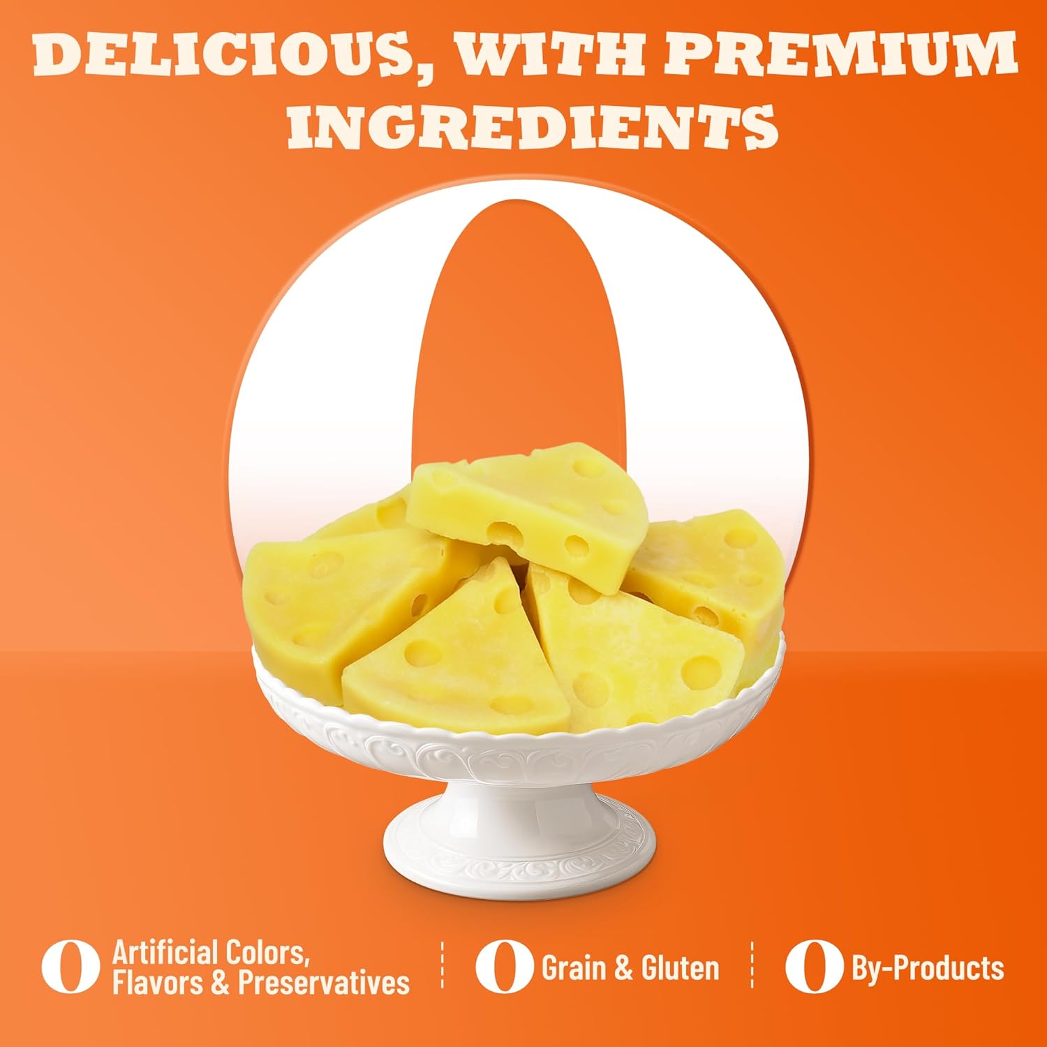 14.1oz Pumpkin Cheese Dog Treats - High-Protein Cheese Treats for Digestive Health & Calcium Support - Natural Chewy Puppy Training Snacks