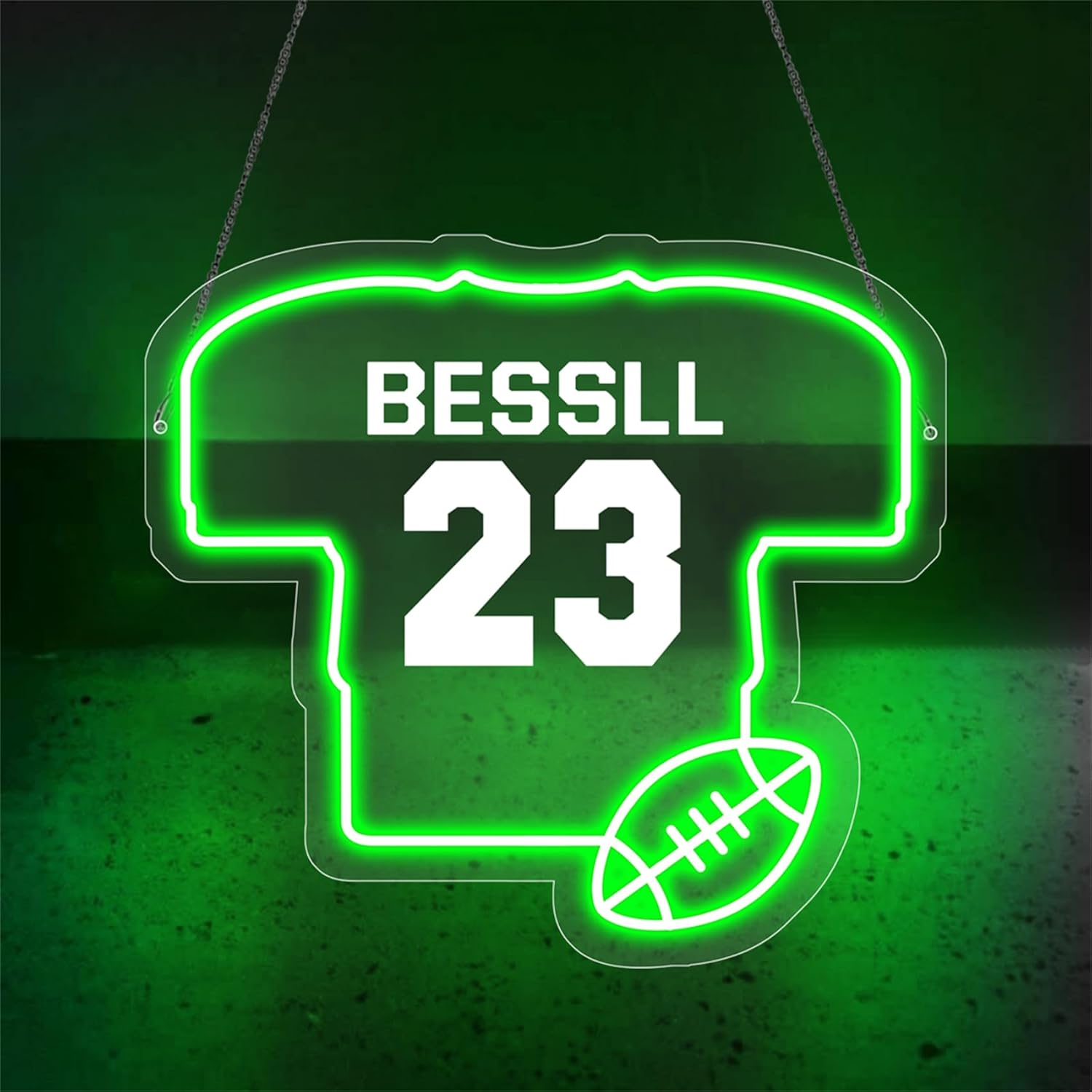 Personalized Soccer Neon Light Custom Soccer Acrylic Sign Light Soccer Player Name Wall Lamp Soccer Light Up Sign Soccer Sports Night Light Gifts for Birthday Christmas,H3