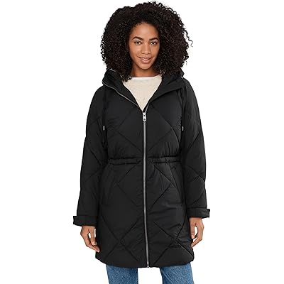 Levis Quilted Long Parka Jacket black