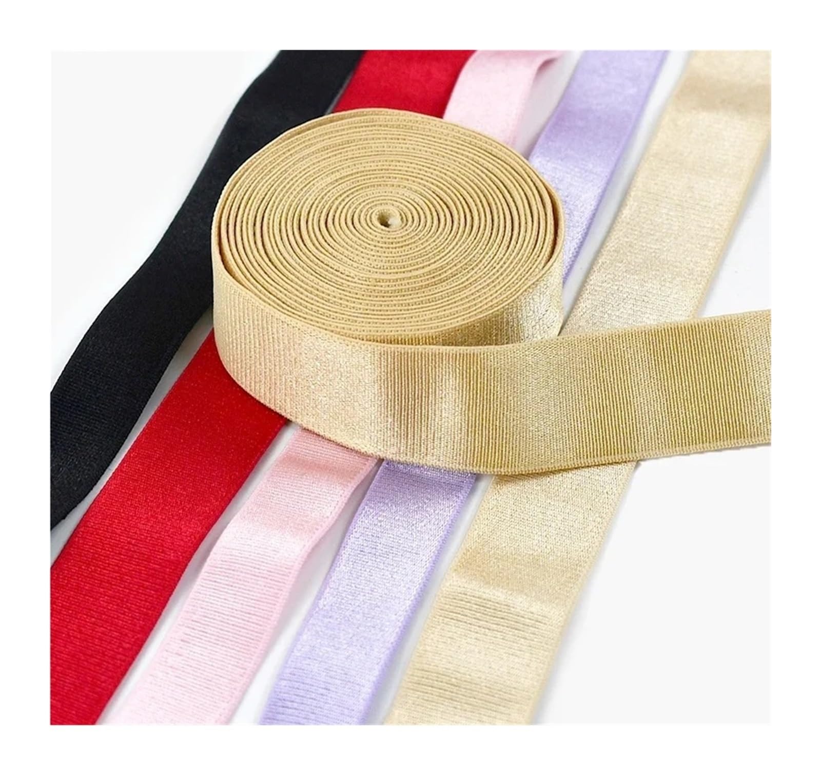 10M 6mm-25mm Nylonowe Opaski Elastyczne Pasek Biustonosza Gumka Bielizna Szwy Odzieży Gumki Taśma Akcesoria Do Szycia(White,18mm)