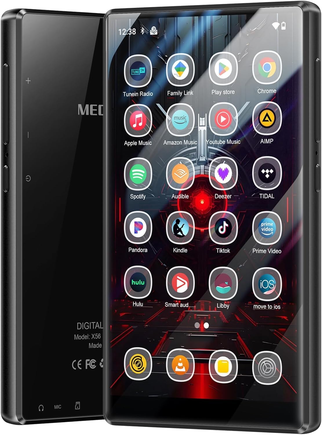 256GB mp3プレーヤー MECHEN Android 13 MP3プレーヤー 5インチ 1080P デジタルオーディオプレーヤー Bluetooth搭載 多機能 音楽プレーヤー 2.4GHz/5GHz WiFi 2500mAhバッテリー内蔵 Bluetoothイヤホン・スピーカー・スマホ対応 アプリダウンロード可能 ブラック