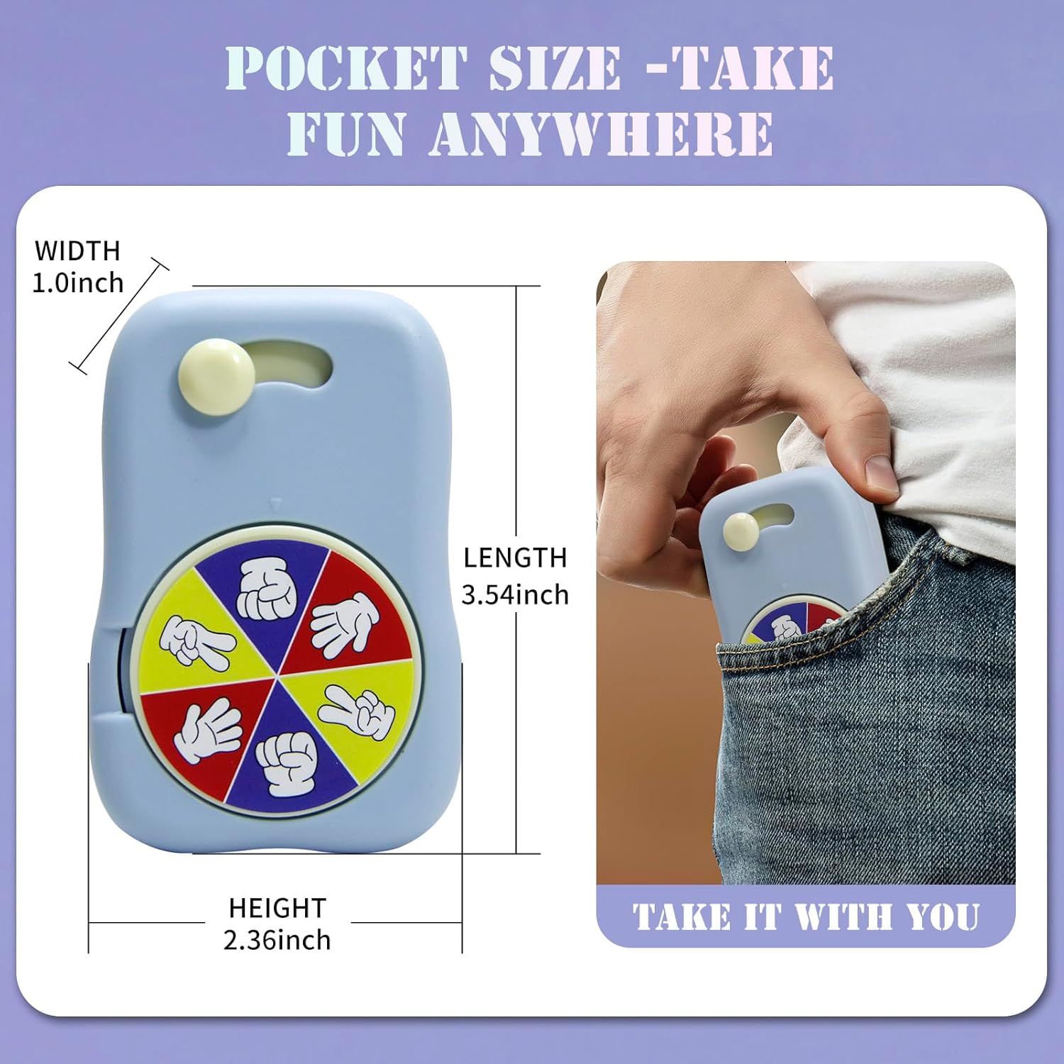 6 Games in 1 Spinner Toys for Party Rock Paper Scissors Kids Fun Christmas Toys White Elephant Gifts Party Game Fidget Toys for Teen Adult(Blue)