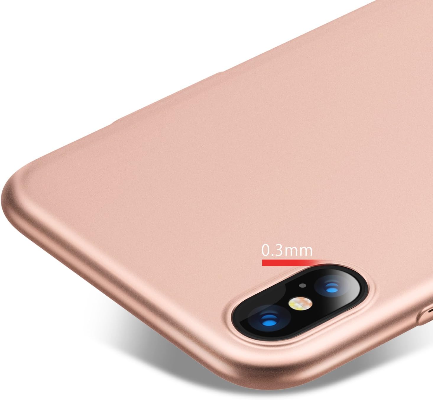 TORRAS Slim Fit iPhone X Case 2017 (ONLY), Hard Plastic PC Ultra Thin Mobile Phone Cover Case with Matte Finish Coating Grip Compatible with iPhone X (2017), New Gold