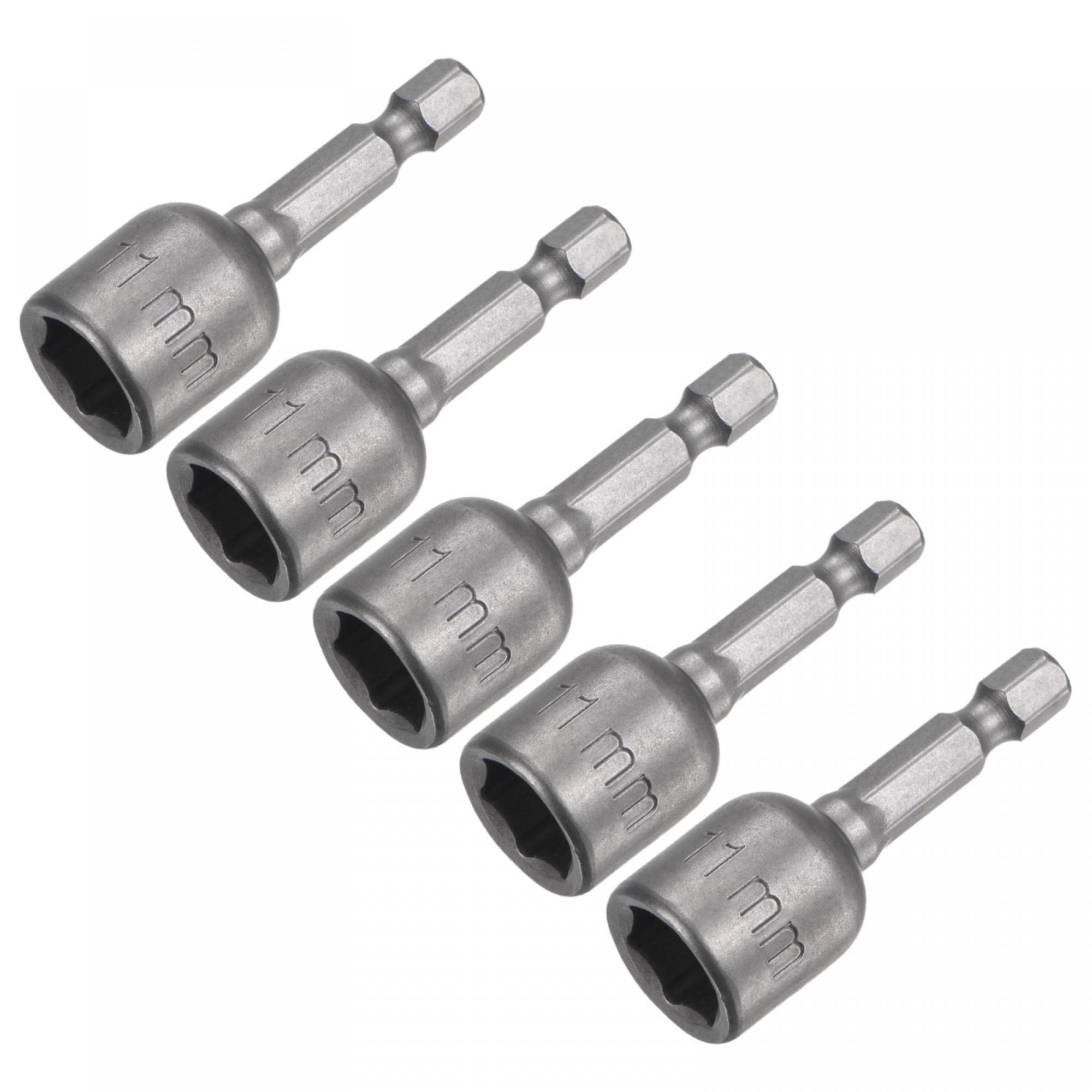 Embout de tournevis à écrou tige hexagonale 1/4" uxcell en lot de 5 pièces de 11 mm