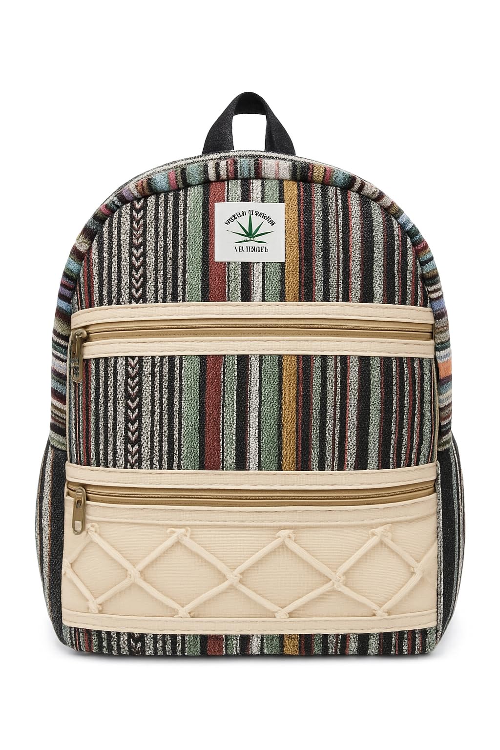 100% Pure Hemp Fabric Drawstring Backpack/Sack | Sustainable, Zero Waste, Unbleached Natural Storage Bag | Small Travel Gear Pouch