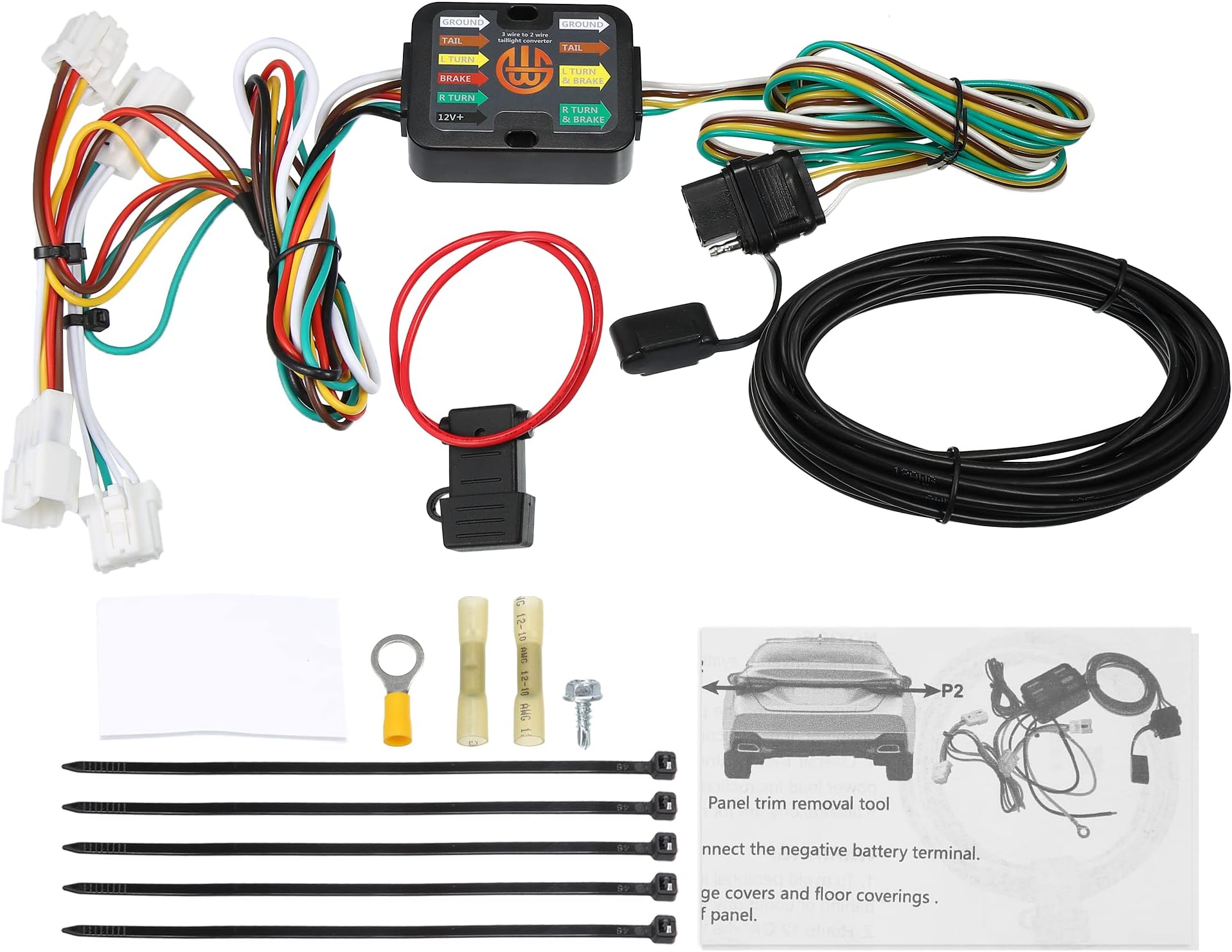 For Nissan Rogue S 2008-2018 Trailer Hitch Light Wire Harness Custom 4 Way Flat - Foto 10