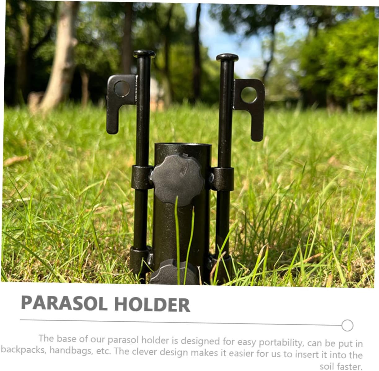 Toddmomy 5pcs Patio Umbrella Anchor Heavy Duty Outdoor Stand for Beach Fishing and Camping Portable Parasol Base for High Wind Stability Umbrella Spike