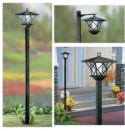 ufehgfjh Luces de poste para exteriores, luces de poste al aire libre, lámpara de pie decorativa vintage para patio, jardín, patio trasero, puerta