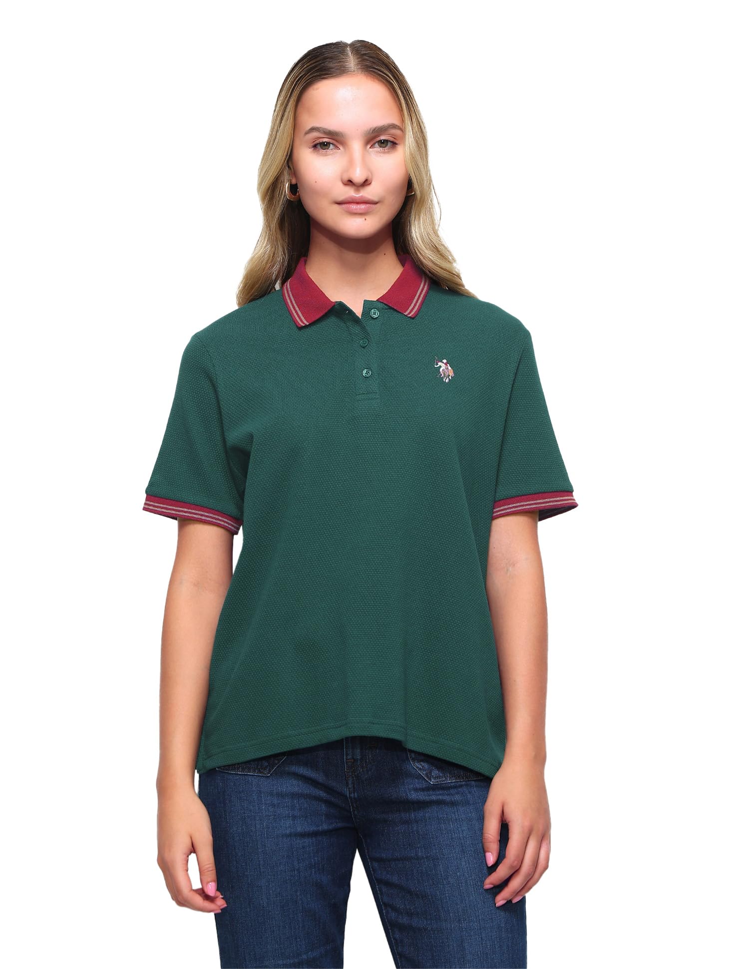 u.s. polo assn. Relaxed fit Contrast Collar Polo Shirt-picture-41