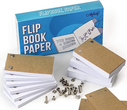 Papel en blanco con agujeros – 1480 páginas (720 hojas) para dibujo, animación de stop motion, cómics – Kit de libro para niños