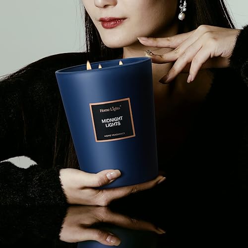 Miniatura 100 de HomeLights Velas perfumadas Vela en tarro grande, 33.3 onzas Velas de aromaterapia de soja natural, hasta 70 horas de tiempo de combustión con 3