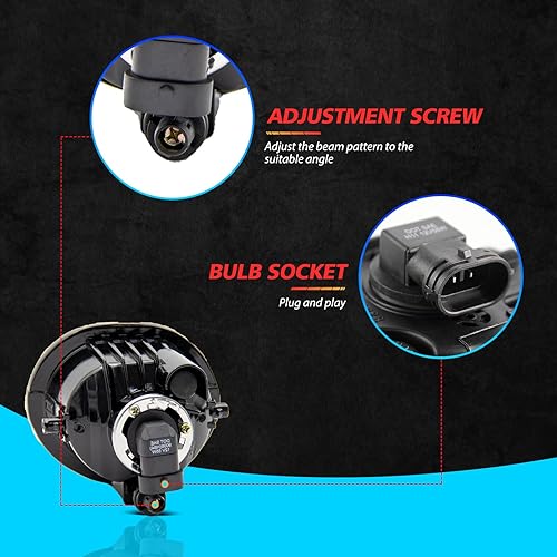 Miniatura 5 de Conjunto de luces antiniebla para Toyota Matrix 2003 2004 2005 2006 2007 2008 Kit de repuesto para 2003-2008 Pontiac Vibe 2004-2009 2010 Scion TC