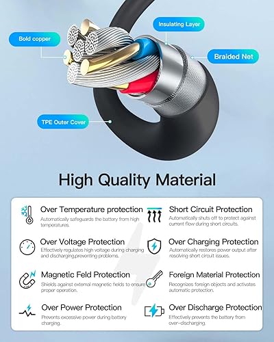 Miniatura 5 de Paquete de 2 cargadores universales magnéticos para reloj inteligente, contacto con el cable, 2 pines, 0.157 in, cable de cargador USB de repuesto
