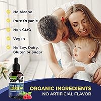 Vista 5 de Organic Elderberry Syrup, 60 Day Supply, Black Liquid Drops for Immune Support, Sambucus Elderberry Syrup - Liquid Extract Drops for Kids & Adults