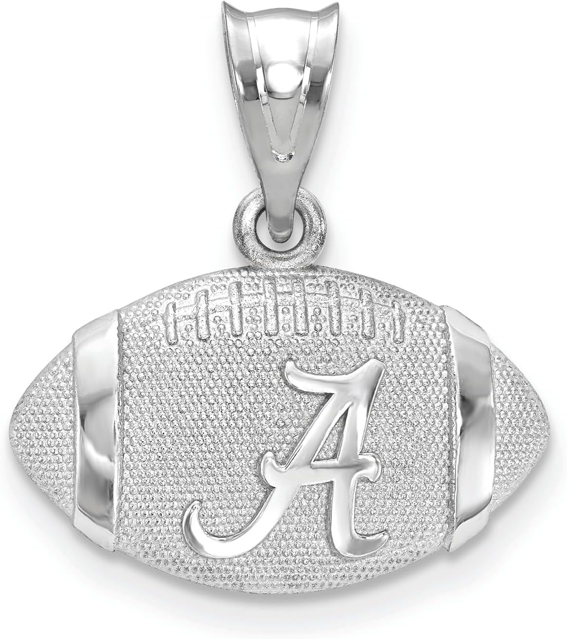 NCAA Sterling Silver the U. of Alabama 3d Football w Logo Pendant