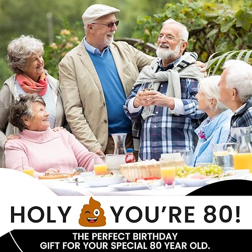 Miniatura 4 de Papel higiénico para decoración de cumpleaños número 80 para hombres y mujeres, diseño divertido, gran regalo de broma hilarante, ecológico, ultra