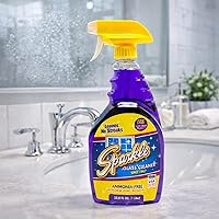 Vista 5 de Sparkle Botella de repuesto para limpiador de vidrio, fórmula original sin amoníaco, limpiador de vidrio resistente, sin dejar rayas, botella