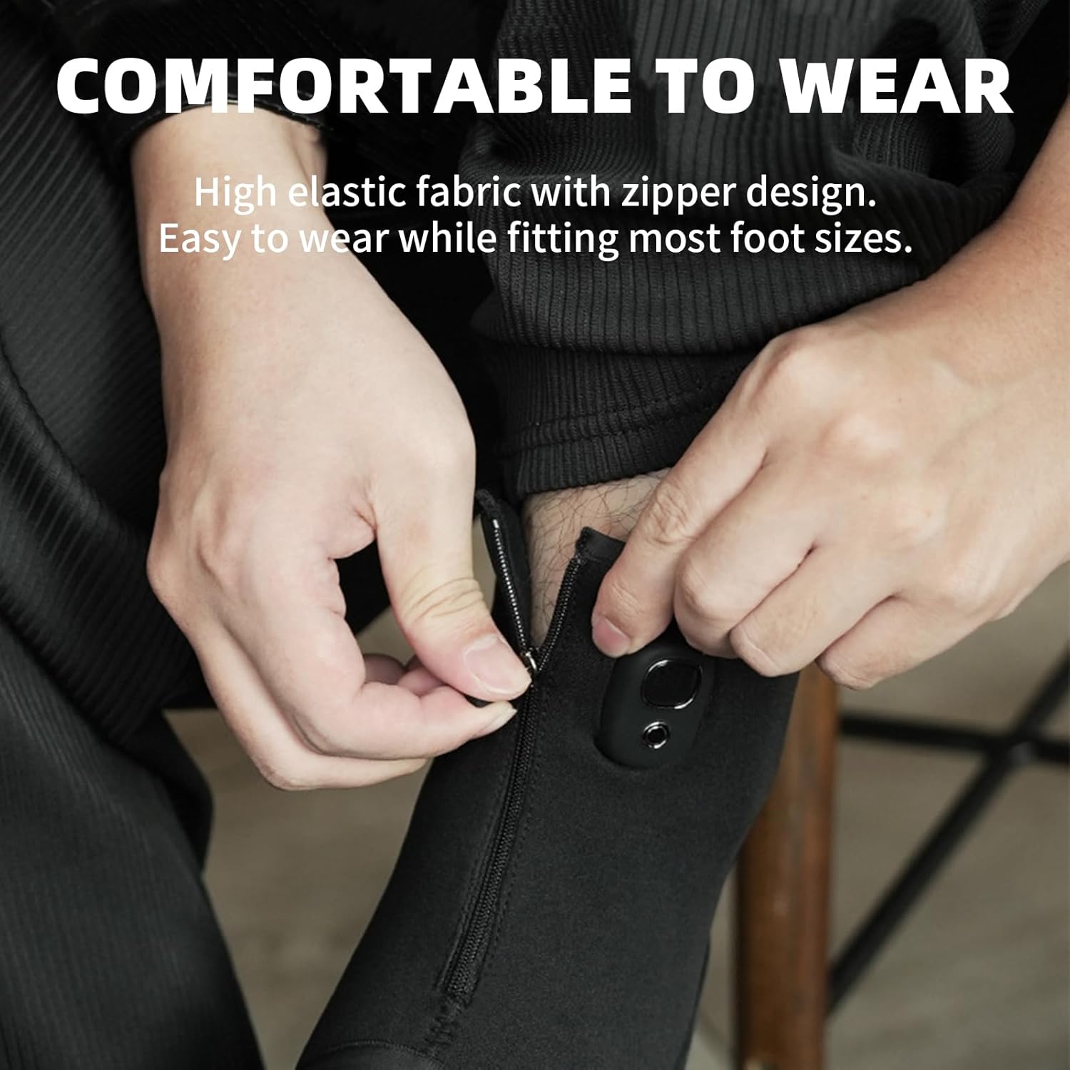 Heated Foot Warmer Adjustable Temperature,Heated Socks for Men Women,Rechargeable 5000 mAh,Electric Ankle Warmers for Hunting, Camping, Hiking, Walking, Fishing, Cycling, Outdoor Work