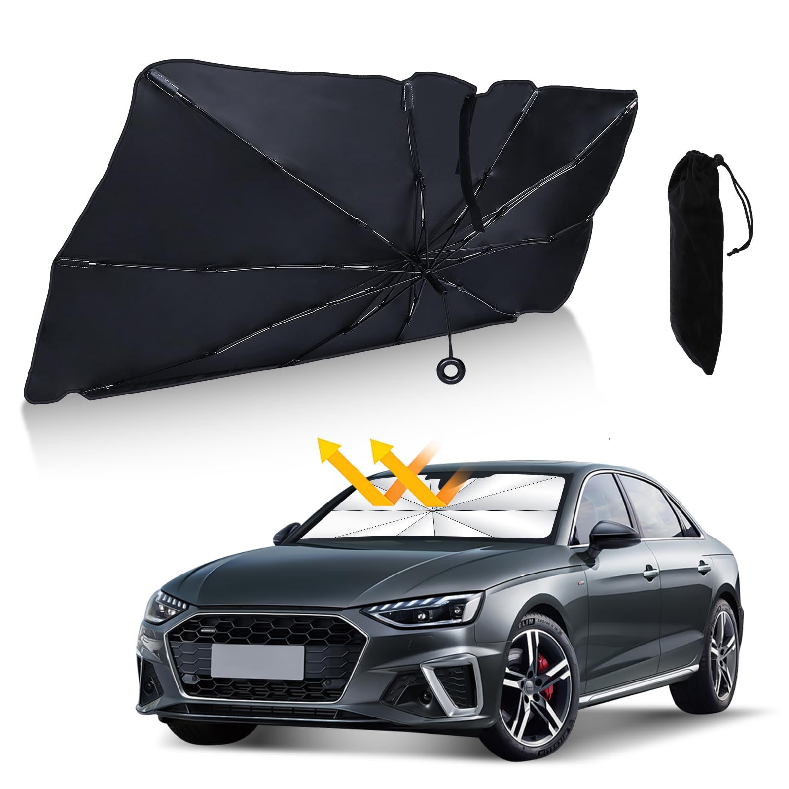 OVOISSTIY Pare Soleil Voiture Pare Brise Avant, 145x80cm