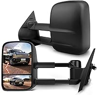 Vista 26 de SCITOO Espejos de remolque para Chevy Silverado 2014-2017 para GMC Sierra 1500 2015-2016 para Silverado para Sierra 2500HD 3500HD con control