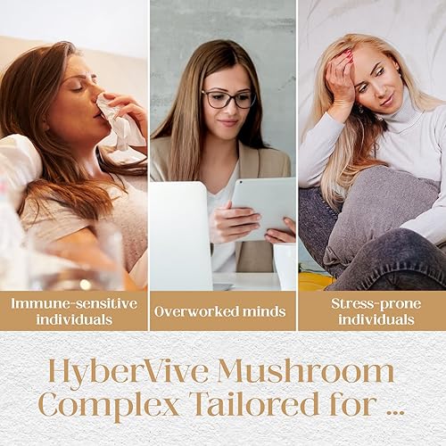 Miniatura 8 de Hongos con Cordyceps, melena de león, complejo de hongos shiitake para energía, salud inmunológica, apoyo cerebral y bienestar general Sin OMG, sin