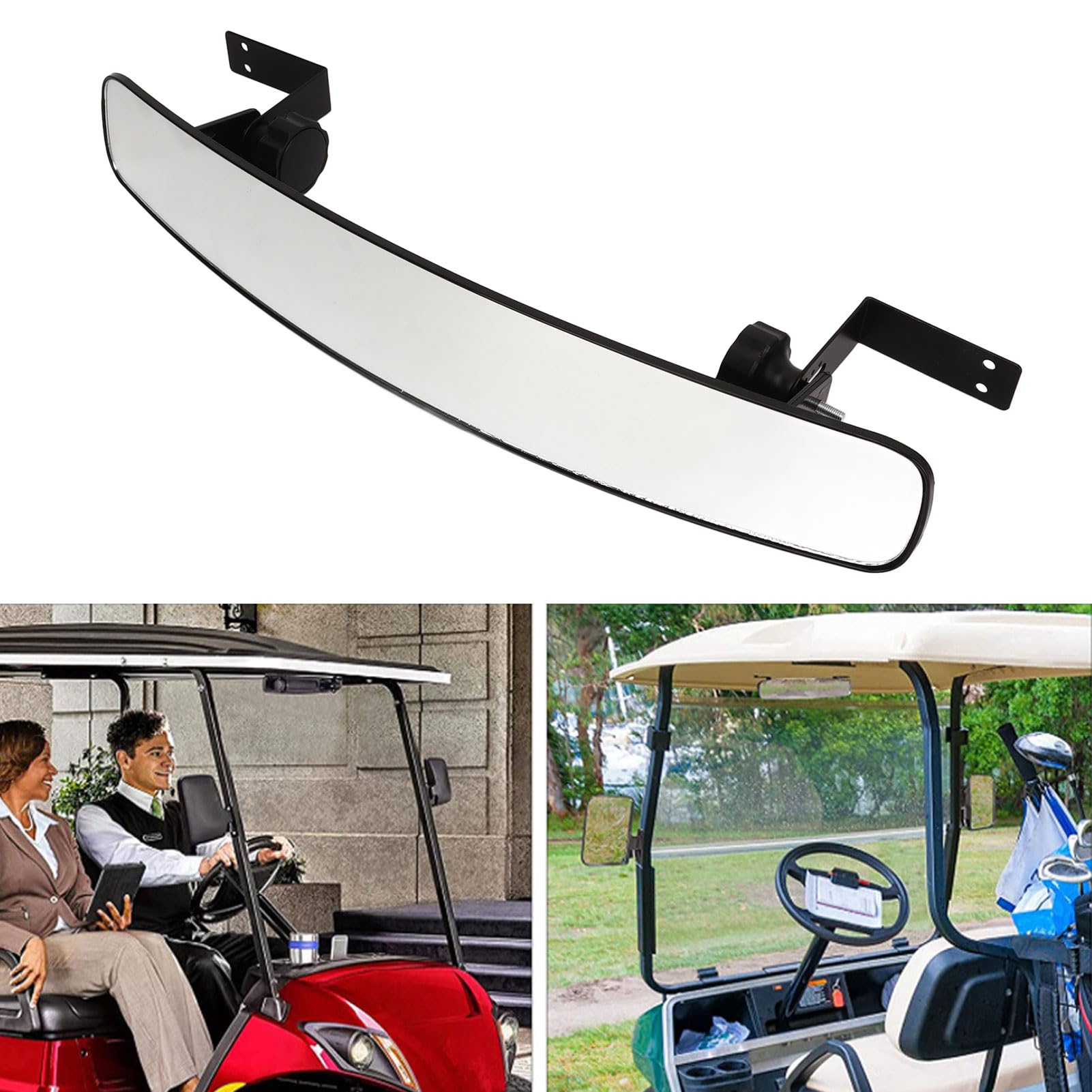 Lusterko Wsteczne Wózka Golfowego do Samochodu Klubowego, do E Z GO, do Gwiazdy, do Wózków Strefowych, Lusterko Wózka Golfowego o Kącie 150 Stopni, Wymiana Lusterka Przezroczystego