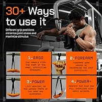 Vista 5 de Angles90 Original Pull-Up Grips - Lat Pulldown Attachment - T-Bar Row & Cable Machine - D Handle - Forearm Strength Trainer - Gym Equipment