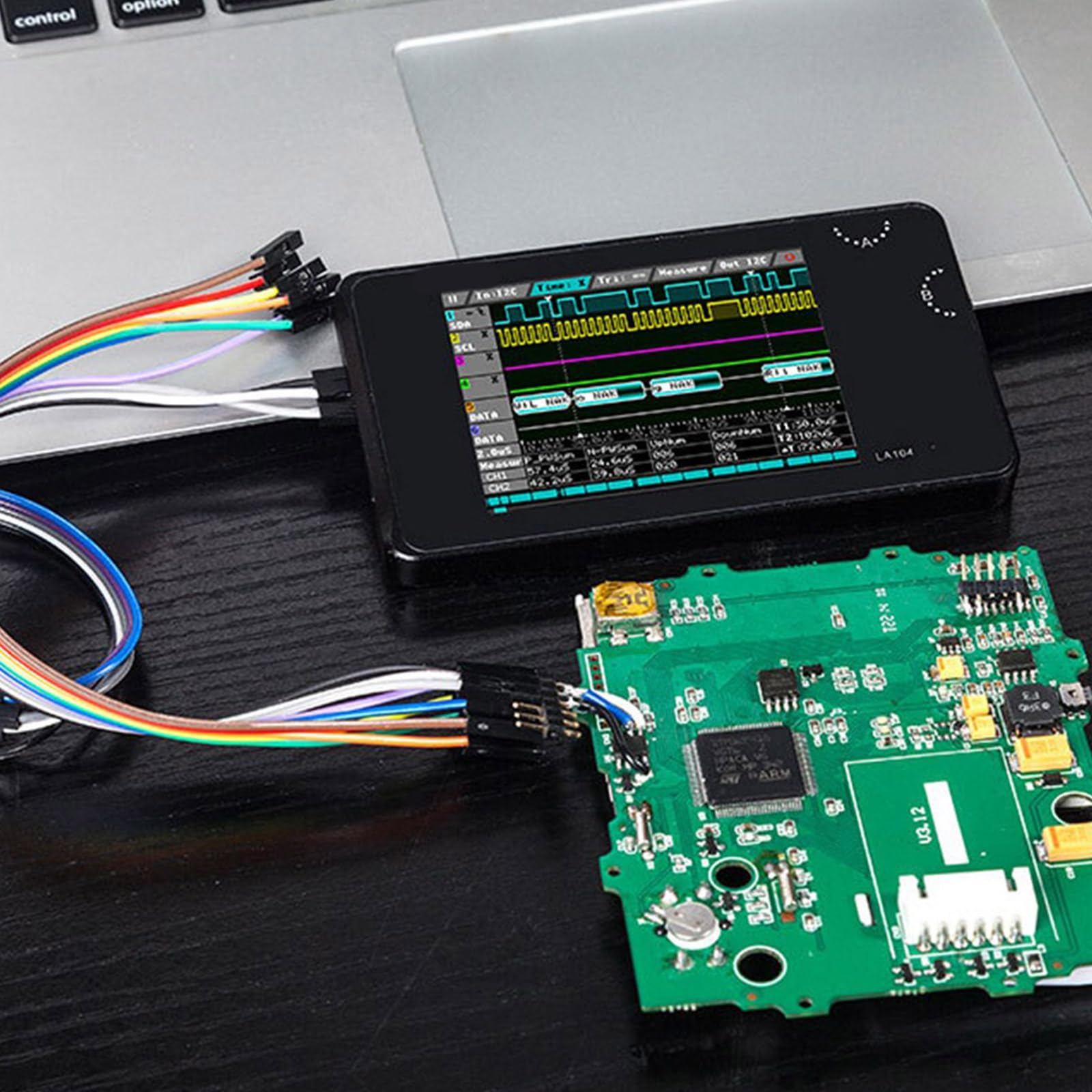 100Msa / s Frecuencia de muestreo Digital Analizador de Lógica Digital Analizador Portátil de Pantalla de 2.8 pulgadas Dispositivo de mano Bolsillo Analizador Lógico Portátil