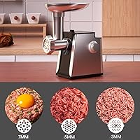 Vista 5 de Electric Meat Grinder 2800W Sausage Stuffer Maker 4-In-1 Vegetable Shredder With 3 Slice, Shred Blades,5 Blades,Sausage Stuffer,Kubbe Kit For Home