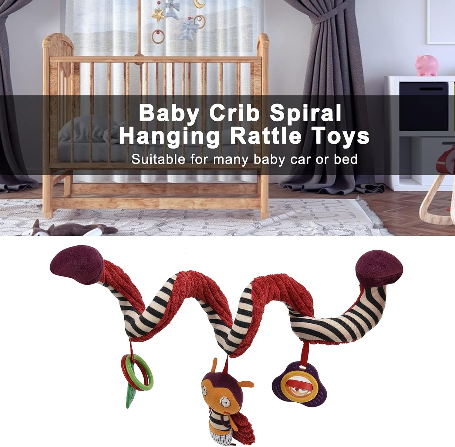 Buy Baby Crib Spiral Hanging Rattle Toys, Practical Infants Spiral