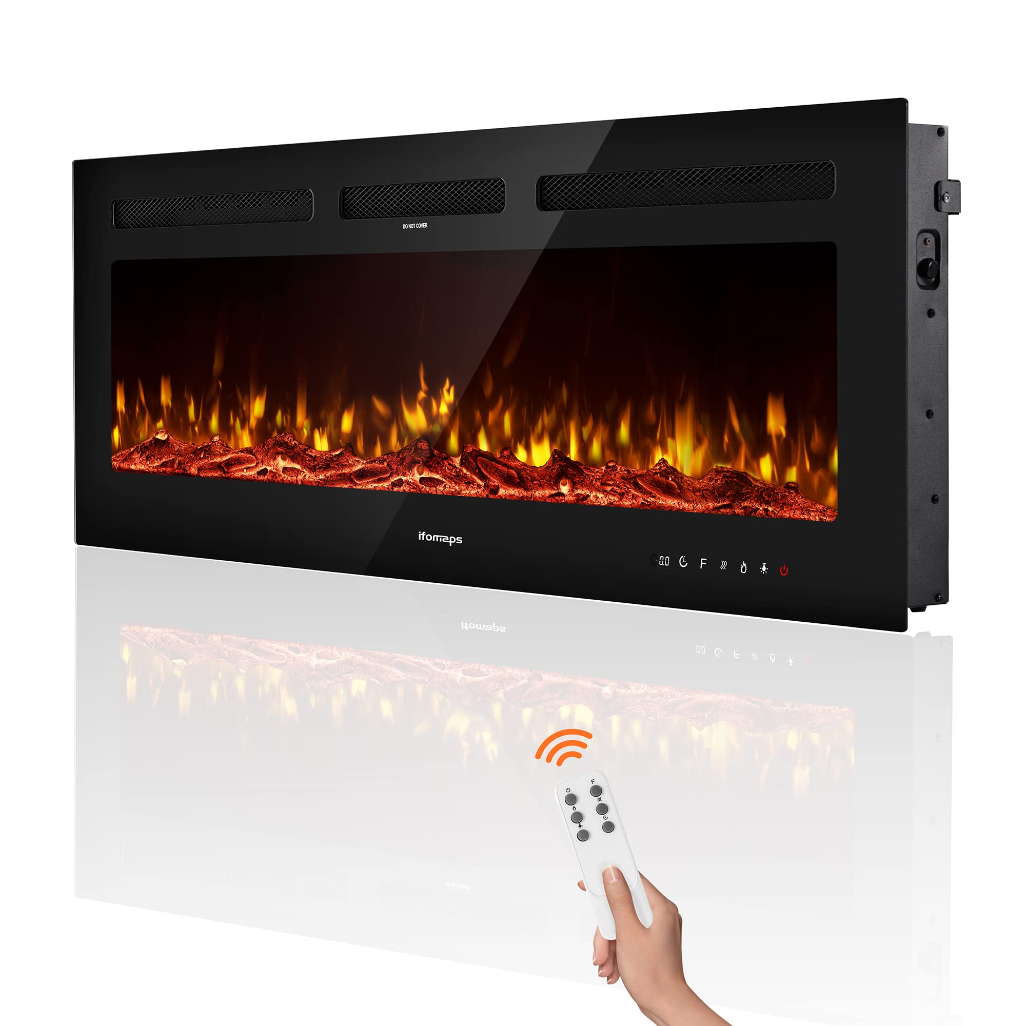 Buy ifos 60 Inch Electric Fireplace Wall ed, Wall Fireplace Inserts