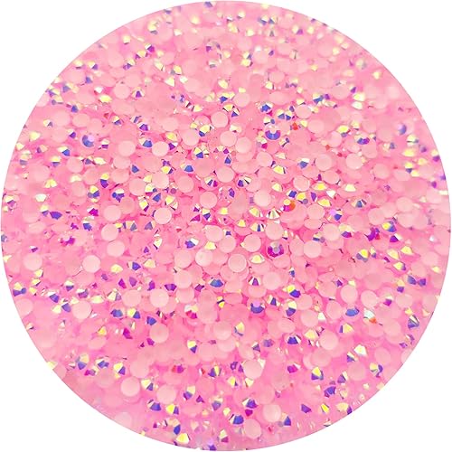 1000 diamantes de imitación de resina de 0.236 pulgadas con parte trasera plana de color AB para botellas, vasos, maquillaje de cara, decoración de disponible en Yaxa Colombia